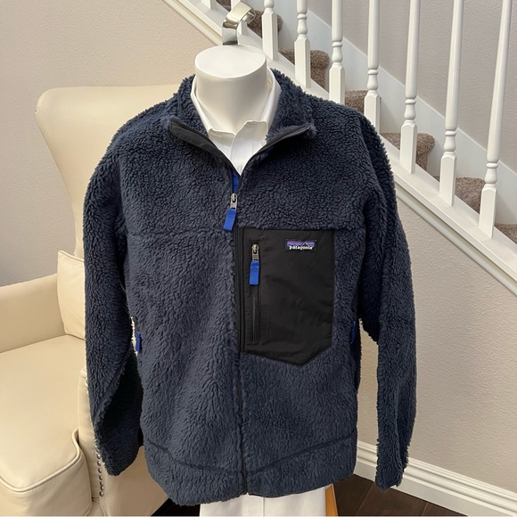 Patagonia Classic Retro X Pile Fleece Jacket Navy Mens L New With Tags - Picture 3 of 10